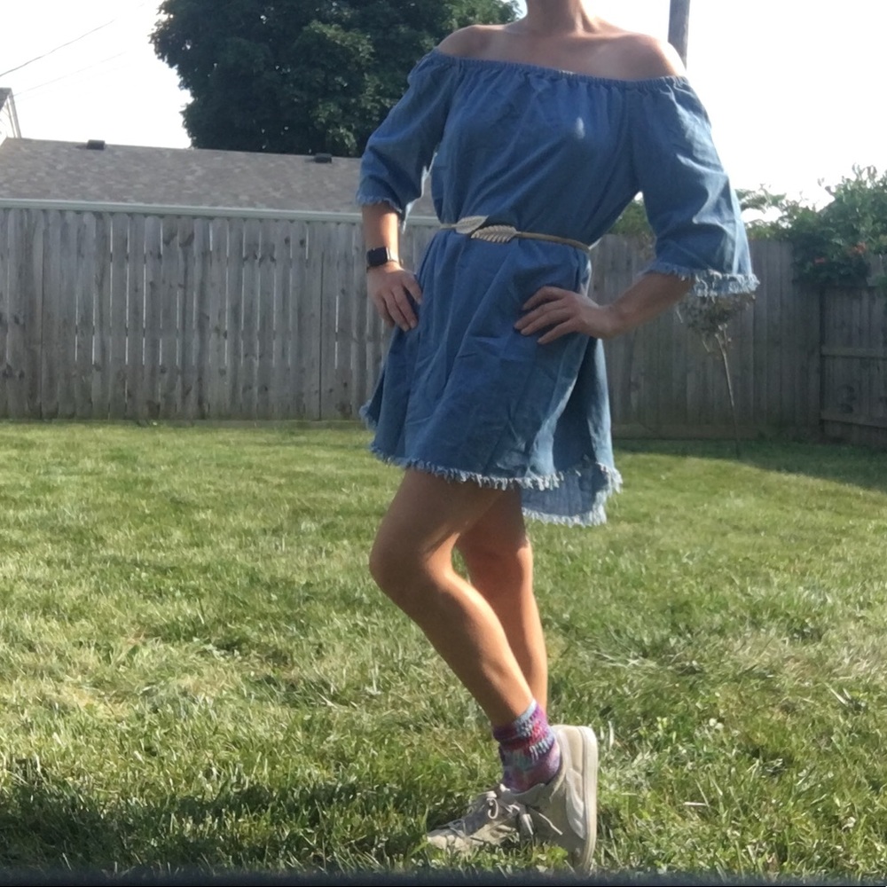 cotton blend dress